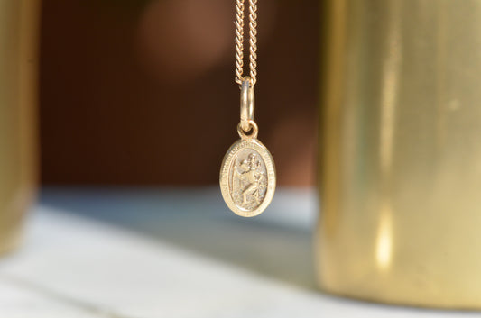 Teensiest Vintage St. Christopher Medallion