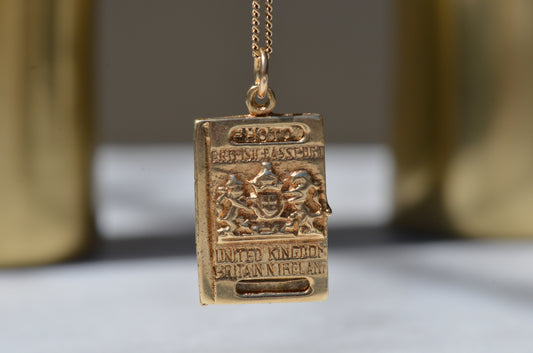 Midcentury British Passport Charm