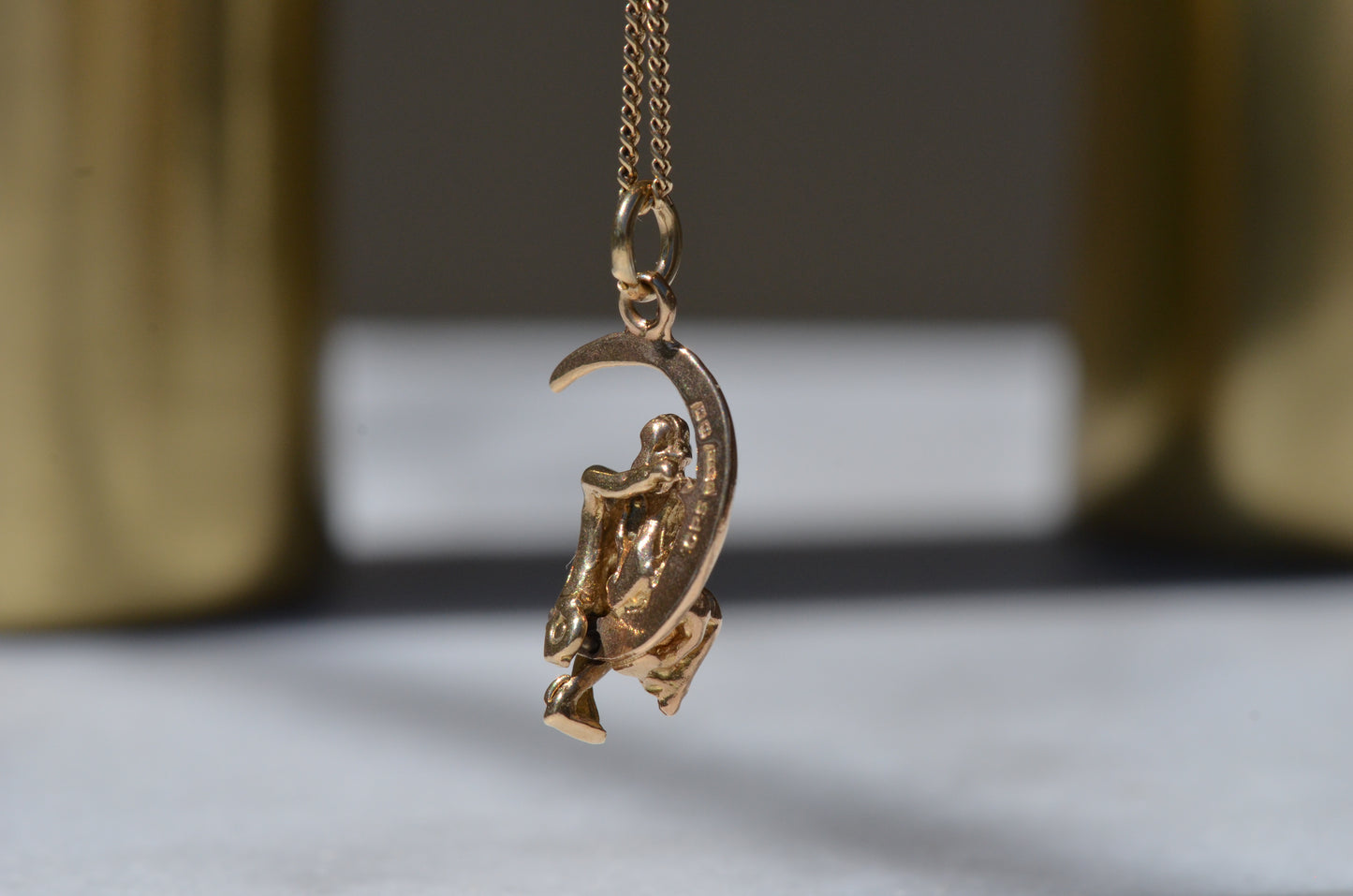 Amorous Vintage Moon Lovers Charm