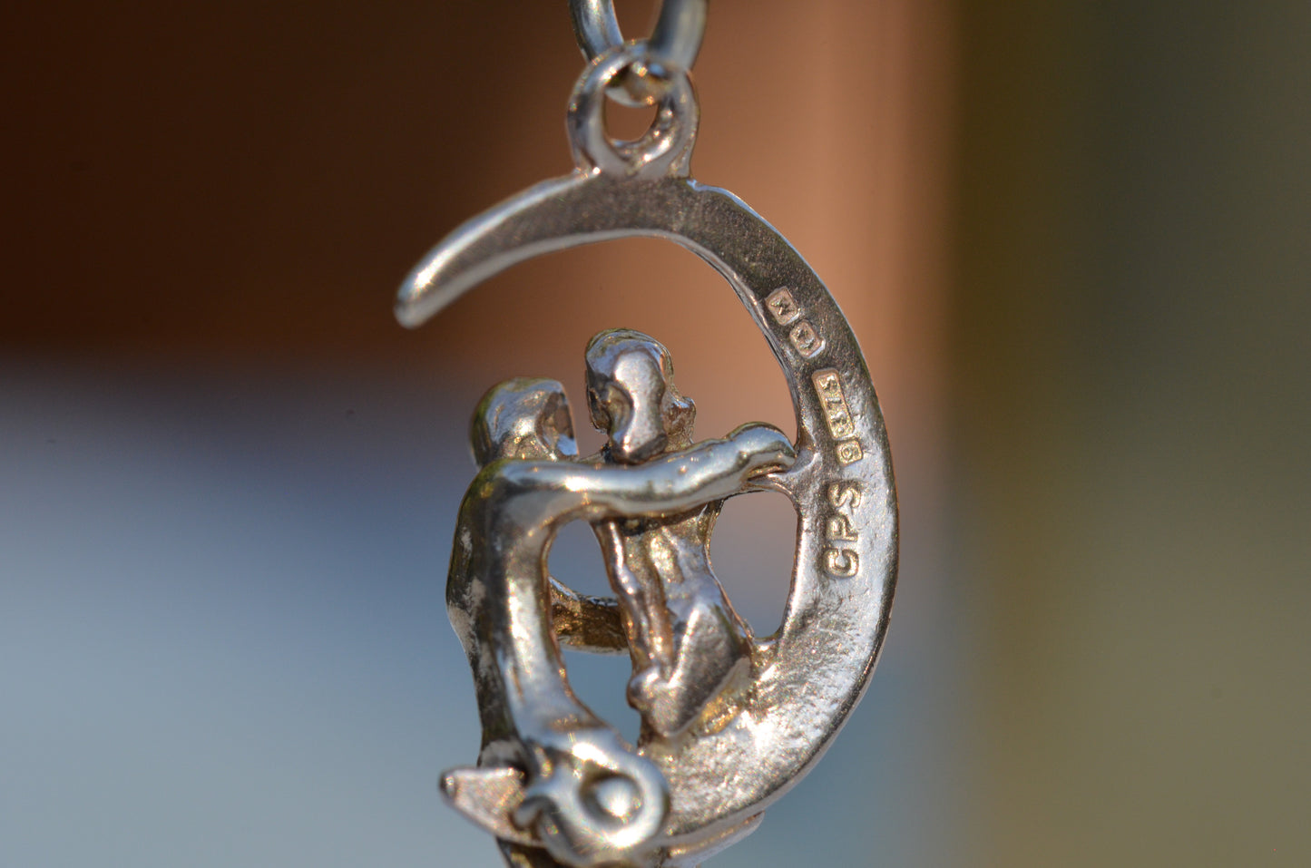 Amorous Vintage Moon Lovers Charm