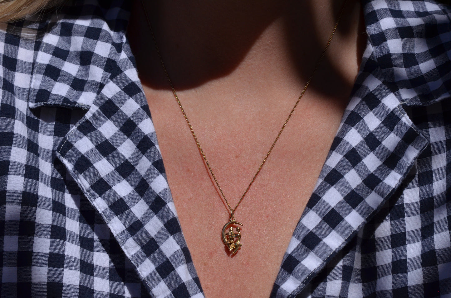 Amorous Vintage Moon Lovers Charm