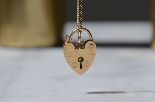 Classic Vintage Heart Padlock 1974