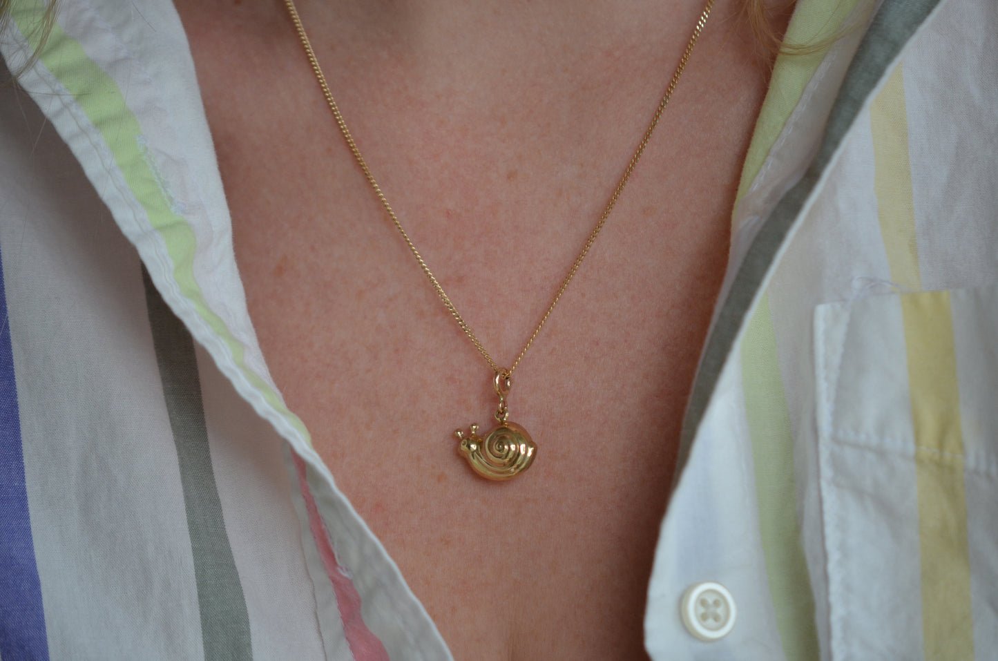 Puffed Estate Snail Charm