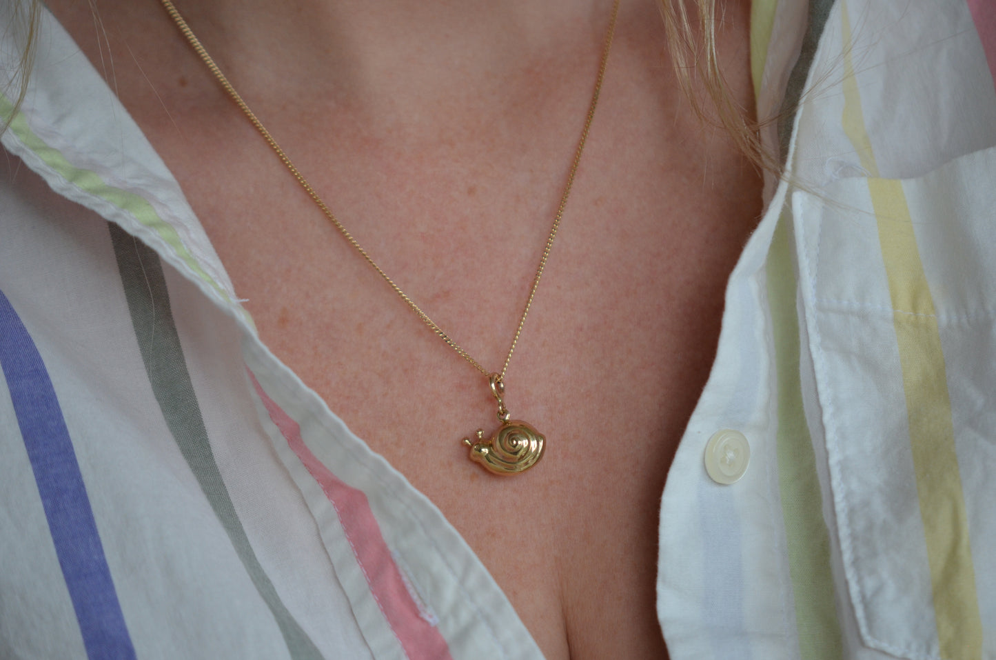 Puffed Estate Snail Charm