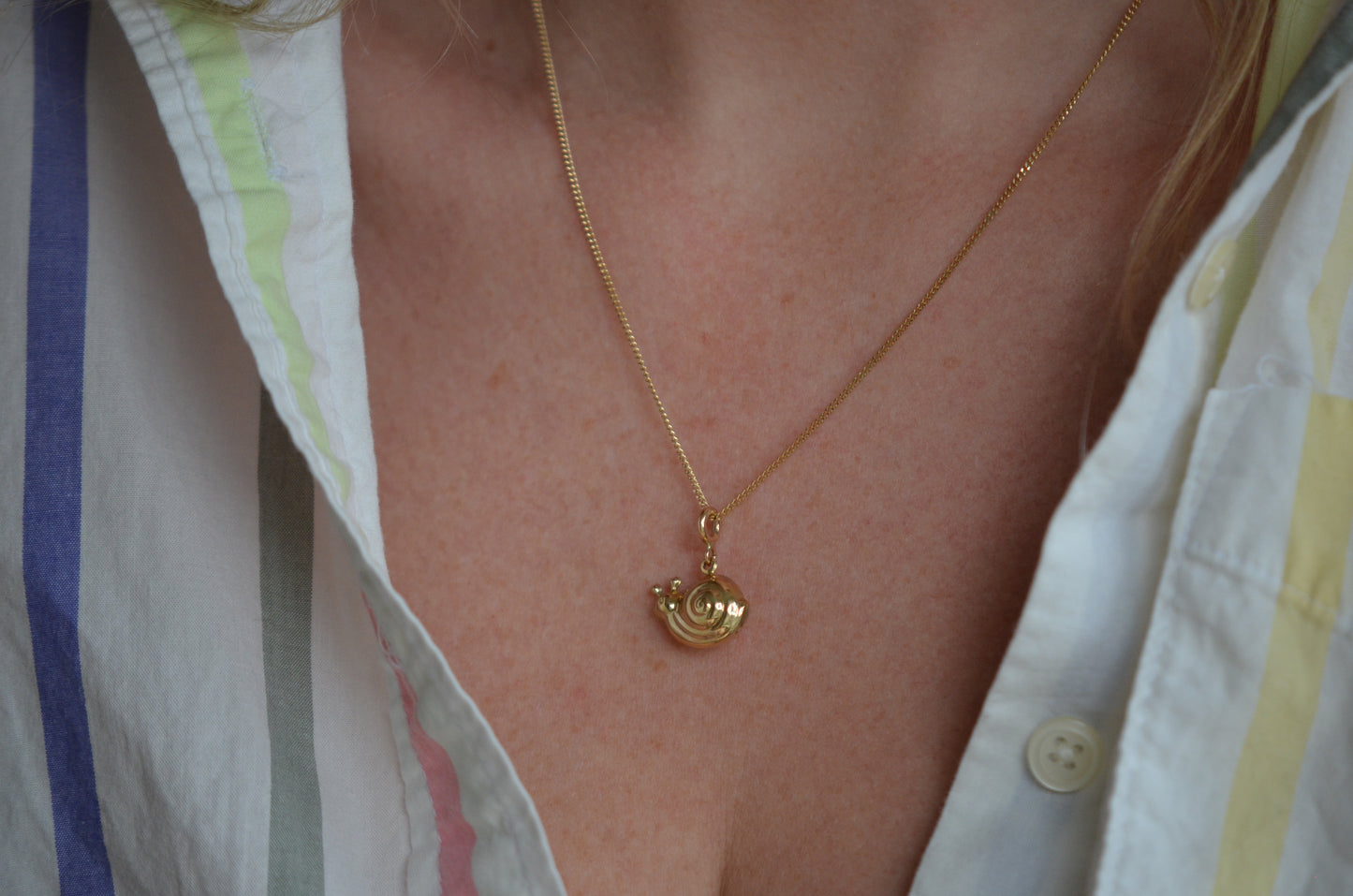 Puffed Estate Snail Charm