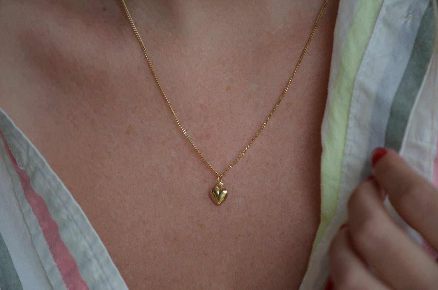 Tiny Estate Heart Charm