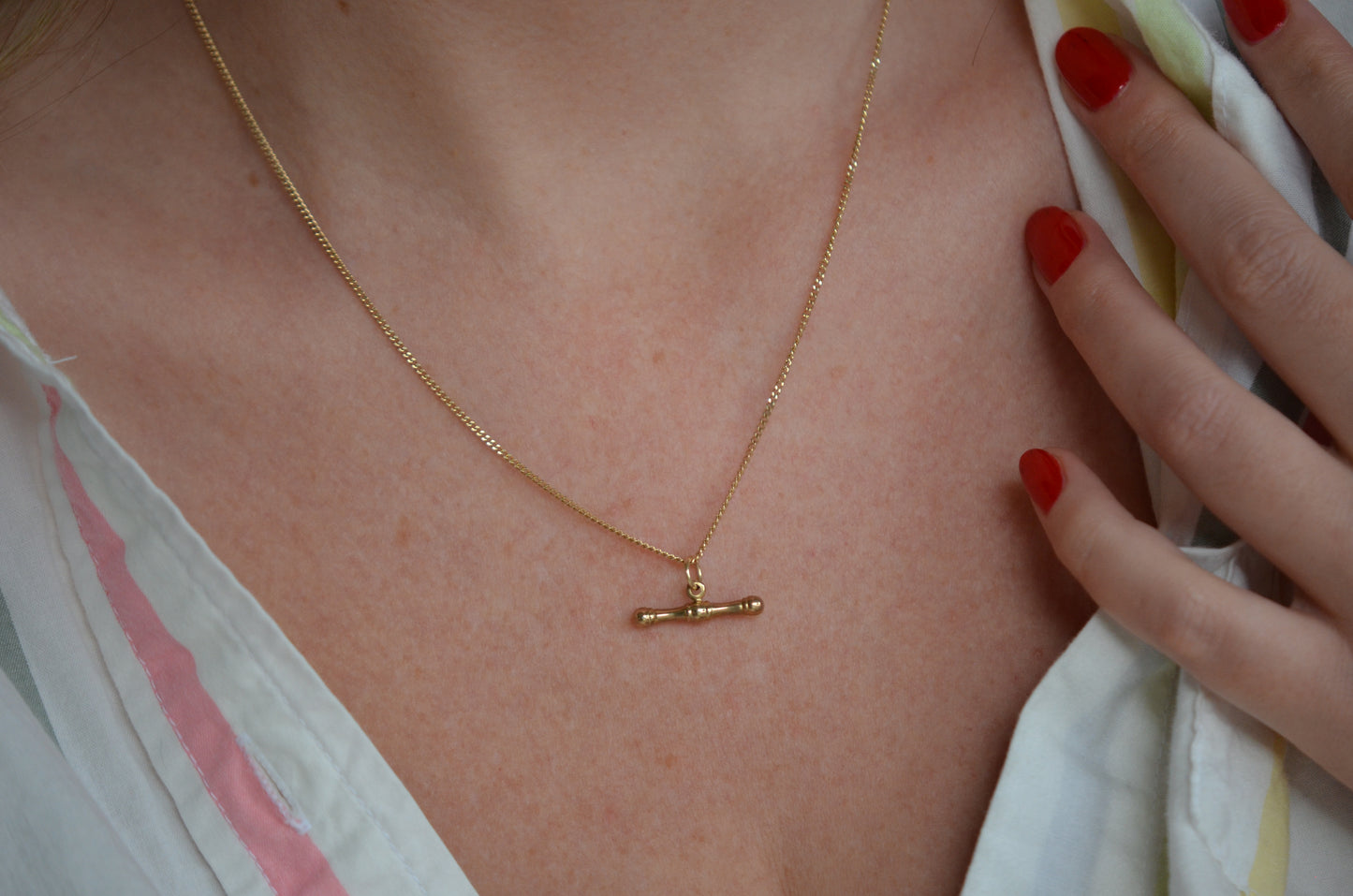 Antique-Inspired Estate T Bar Charm