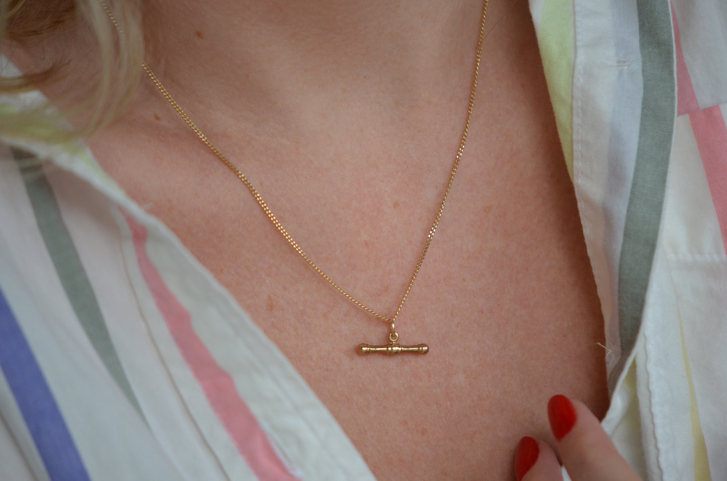 Antique-Inspired Estate T Bar Charm