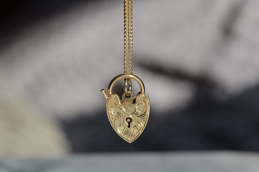 Embellished Midcentury Heart Padlock