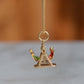 Playful Enameled Swing Charm