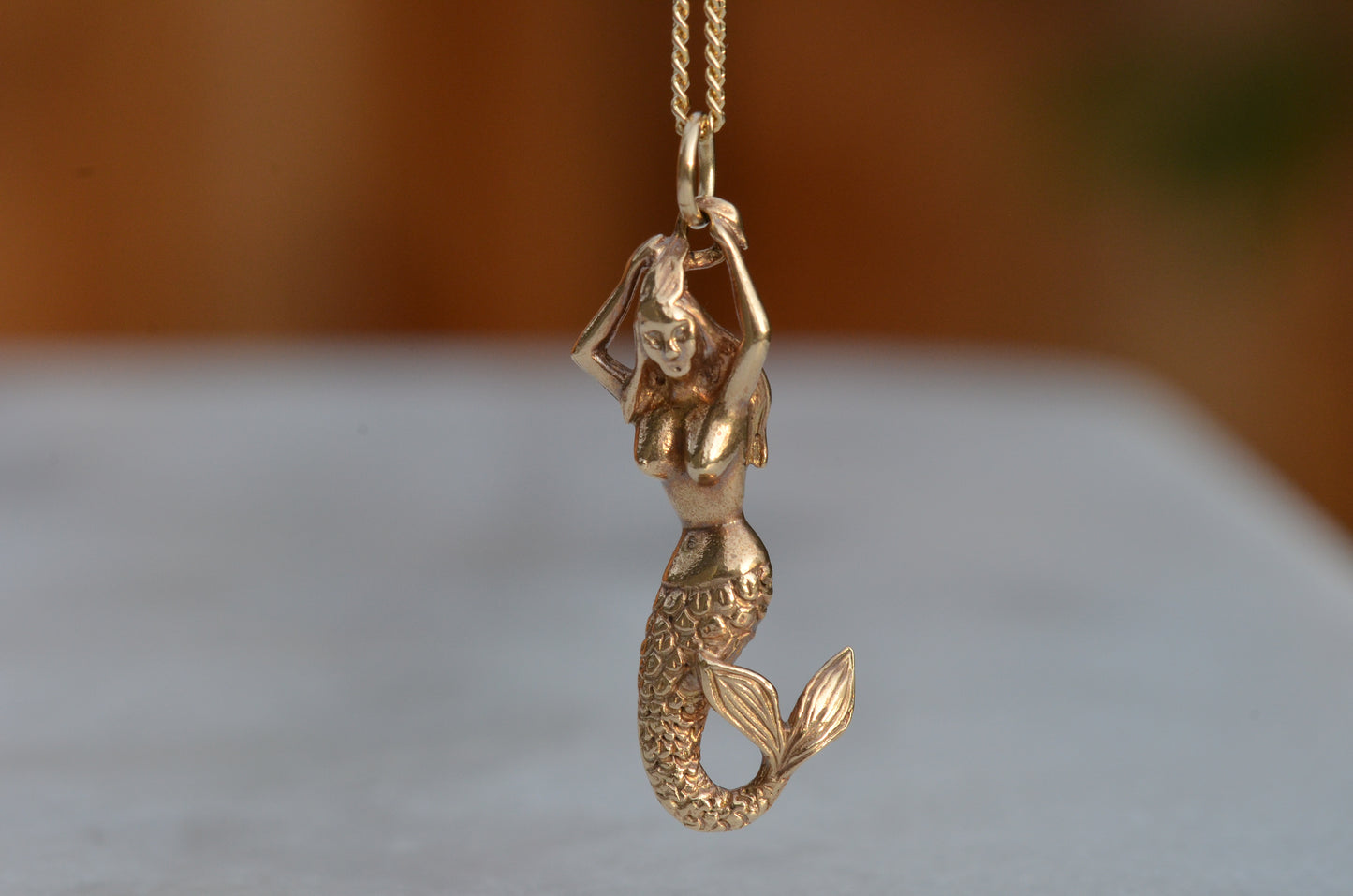 Curvy Vintage Mermaid Charm