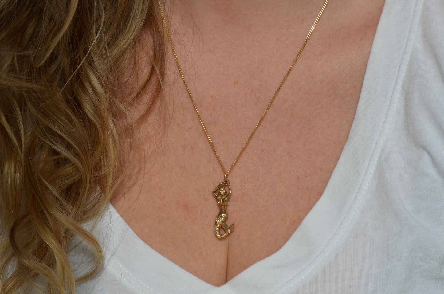 Curvy Vintage Mermaid Charm