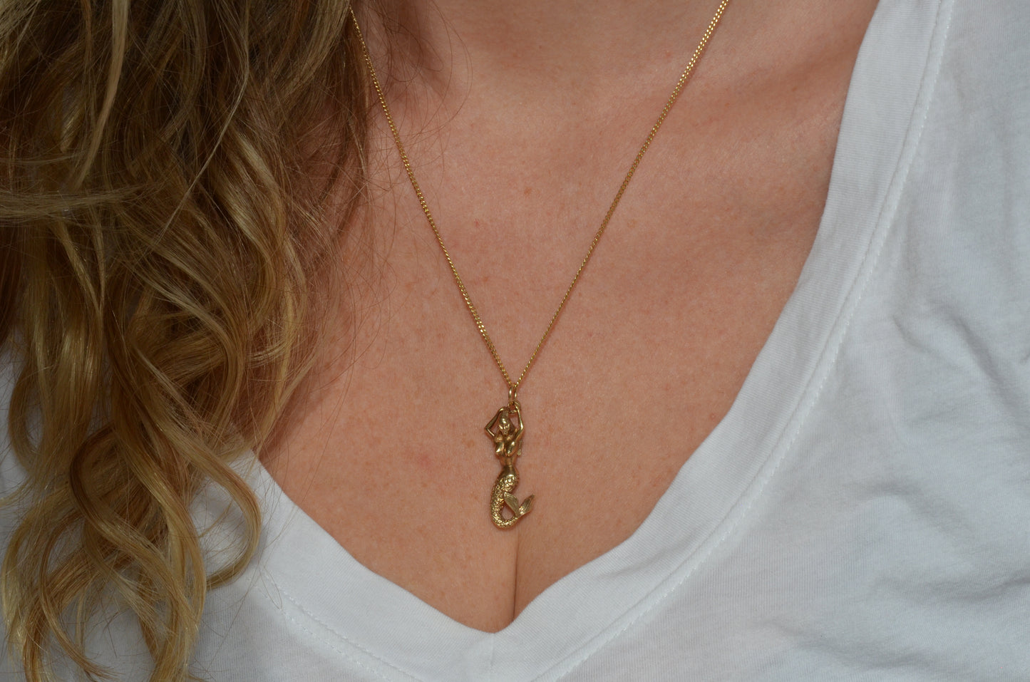 Curvy Vintage Mermaid Charm