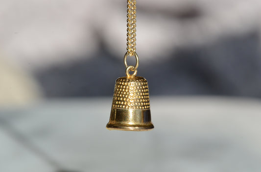 Petite Vintage Thimble Charm
