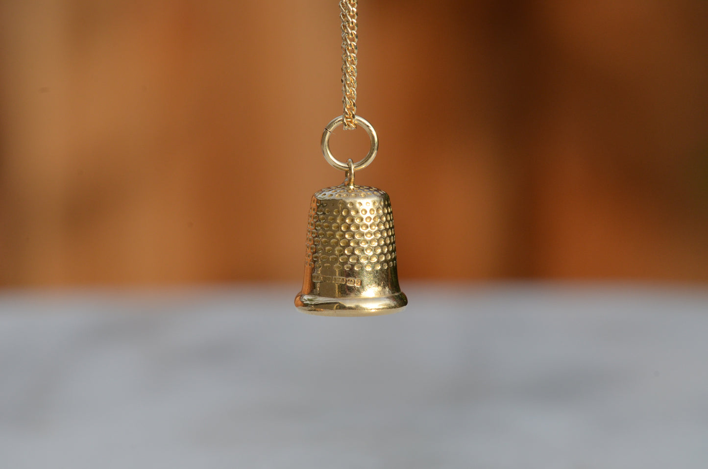 Solid Gold Thimble Charm
