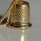 Solid Gold Thimble Charm