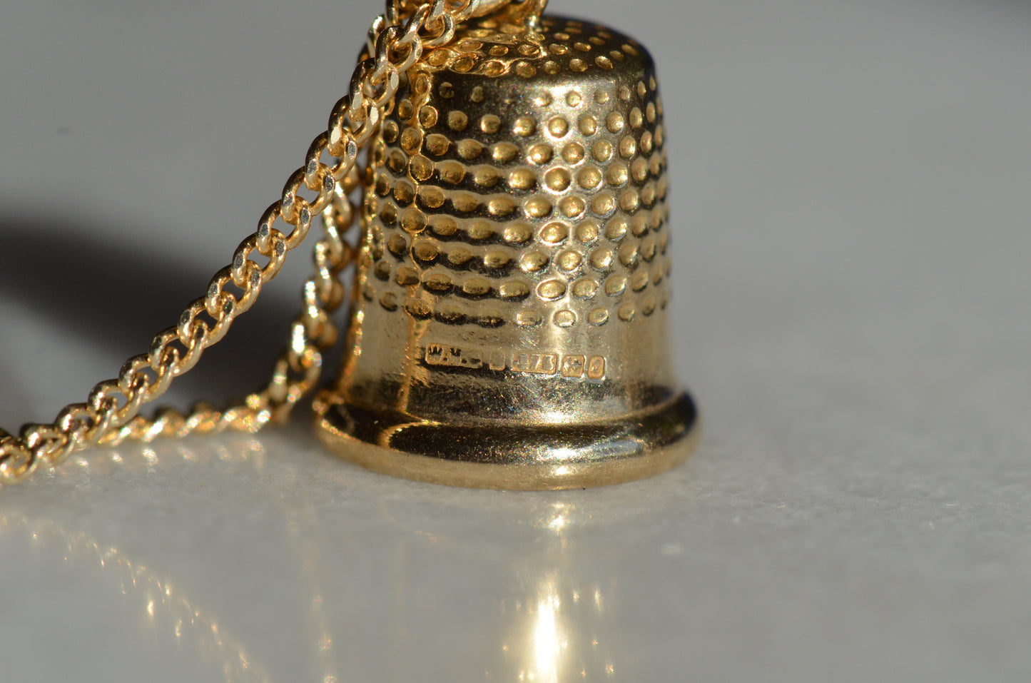 Solid Gold Thimble Charm