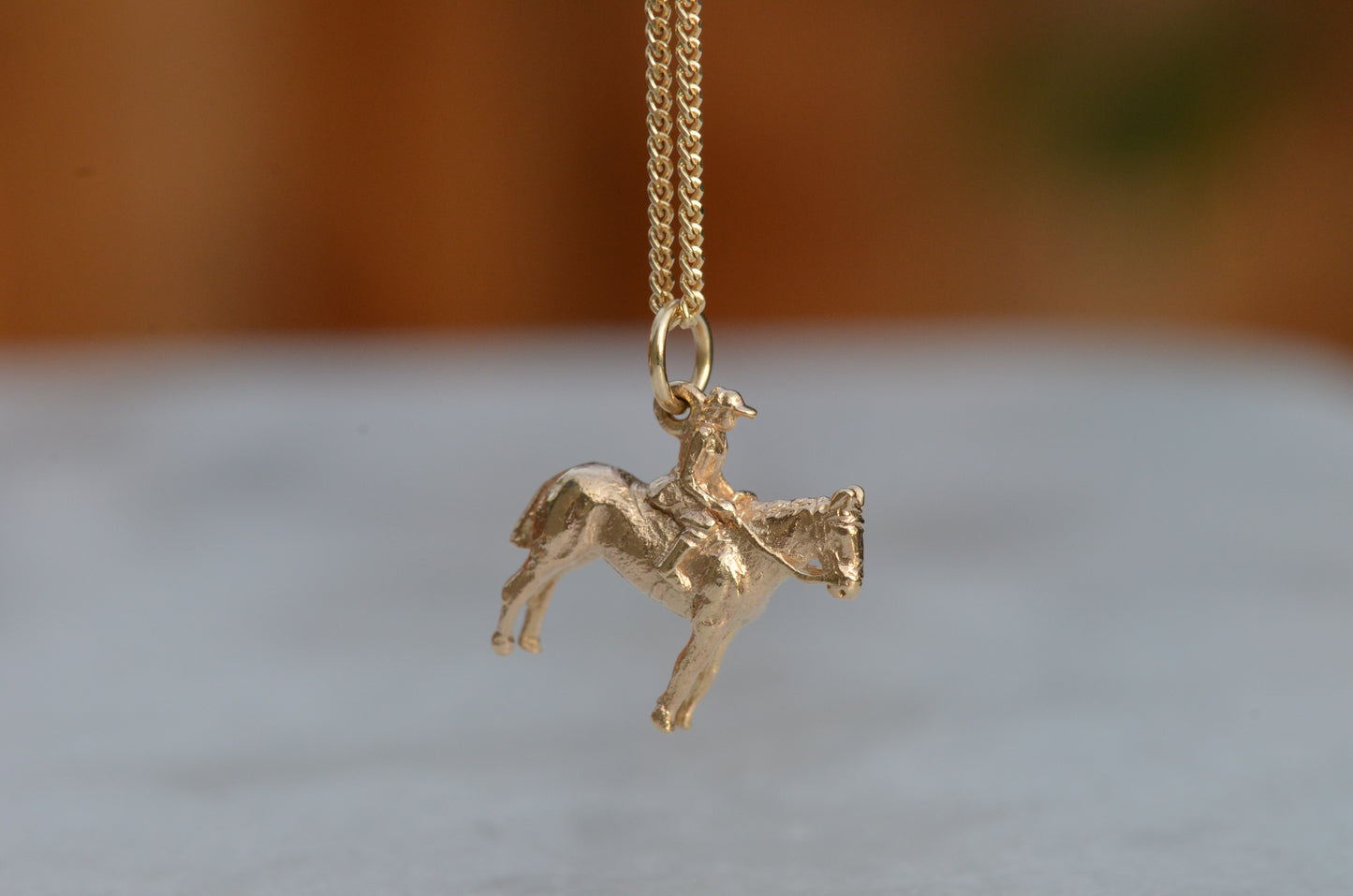 Solid Horse and Rider Charm