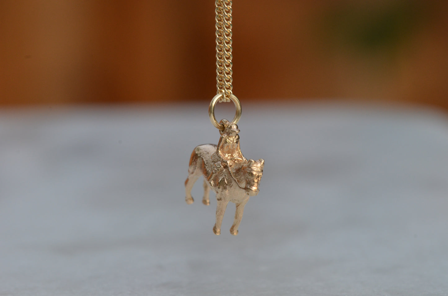 Solid Horse and Rider Charm