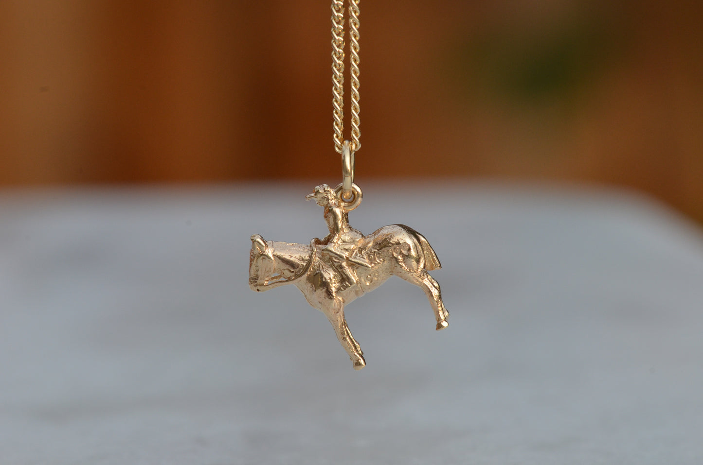 Solid Horse and Rider Charm