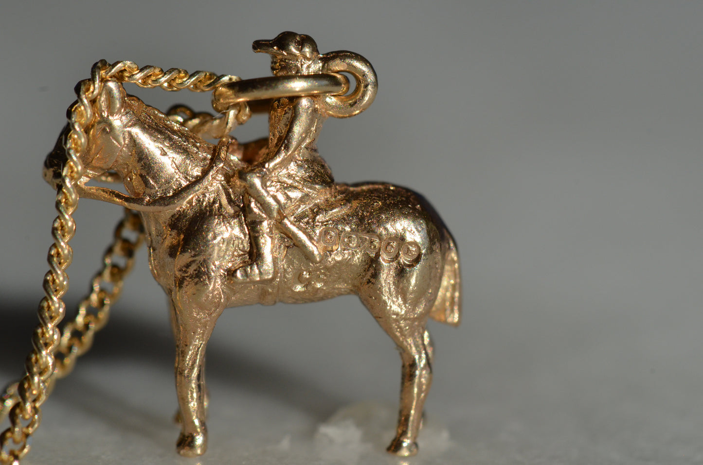 Solid Horse and Rider Charm