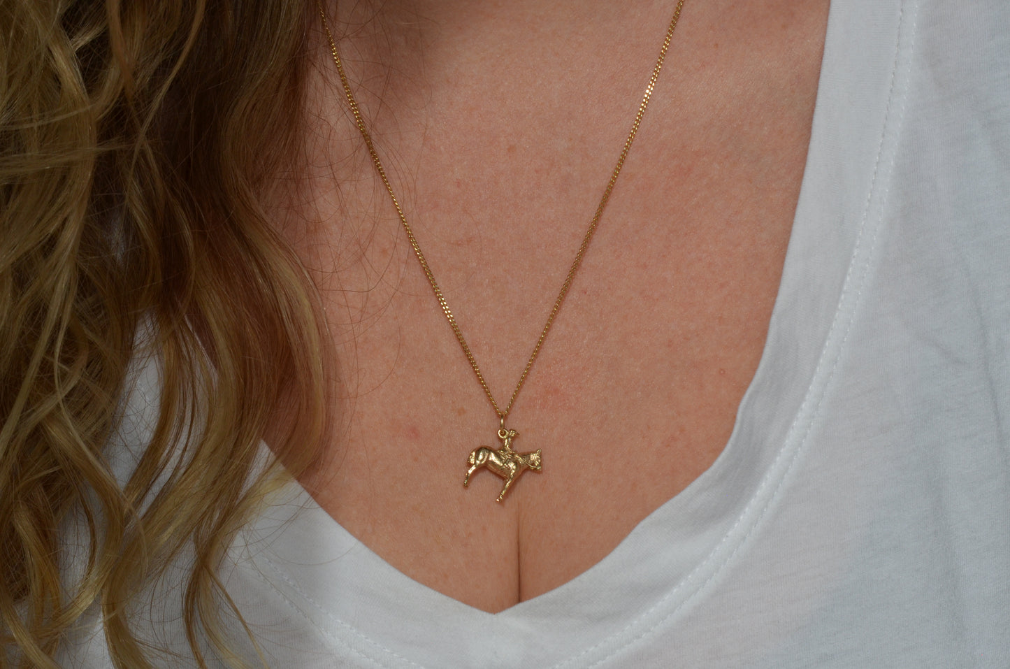 Solid Horse and Rider Charm