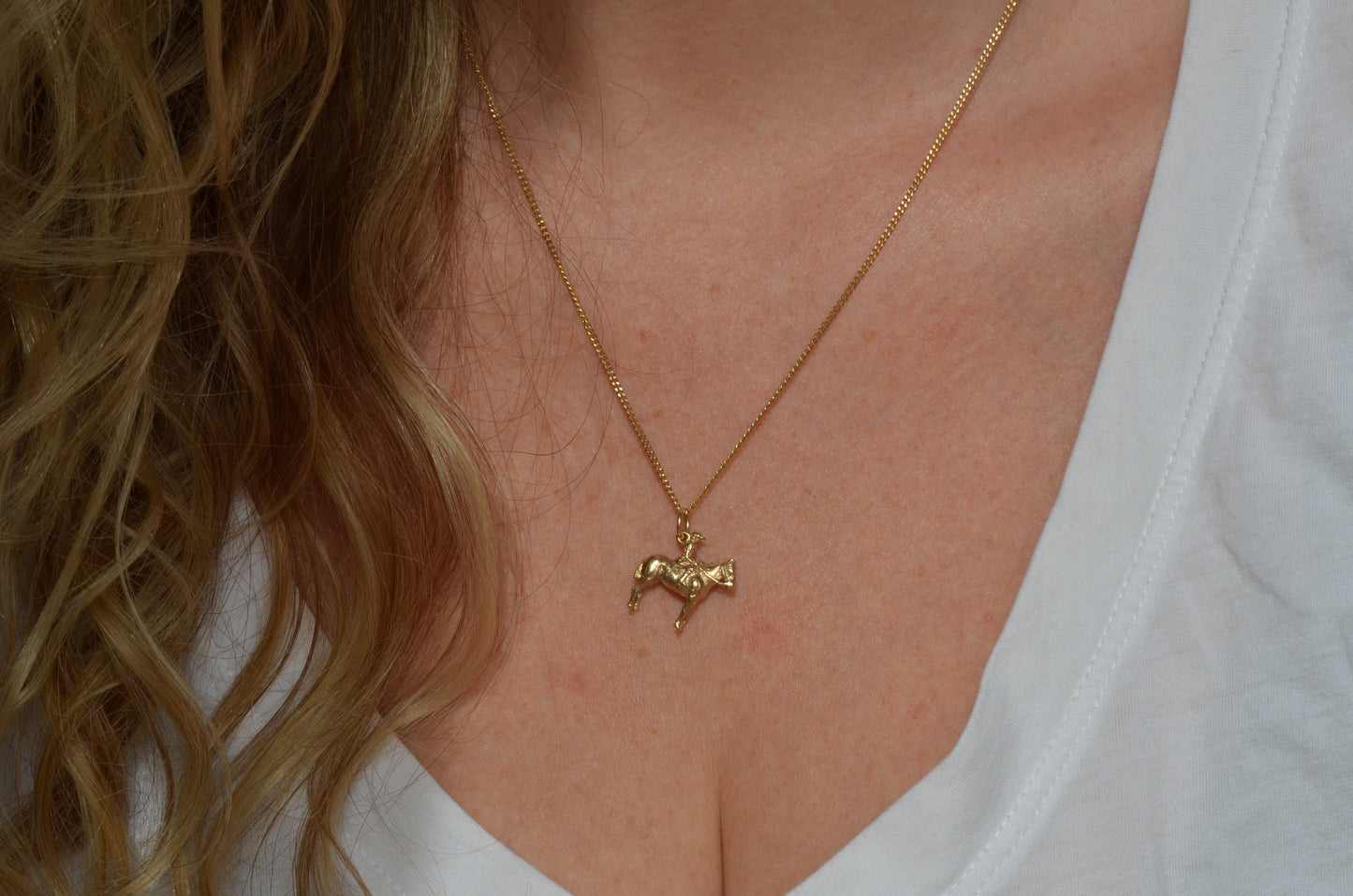 Solid Horse and Rider Charm