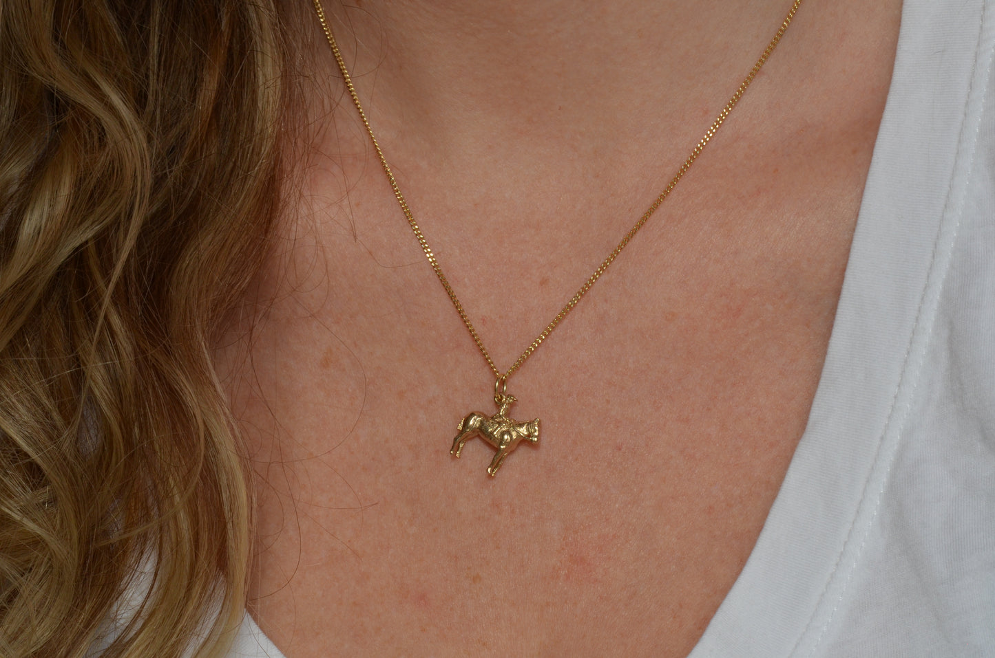 Solid Horse and Rider Charm