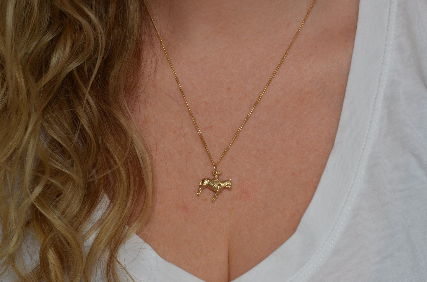 Solid Horse and Rider Charm