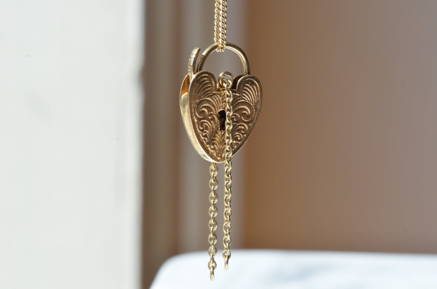 Heavy Vintage Heart Padlock