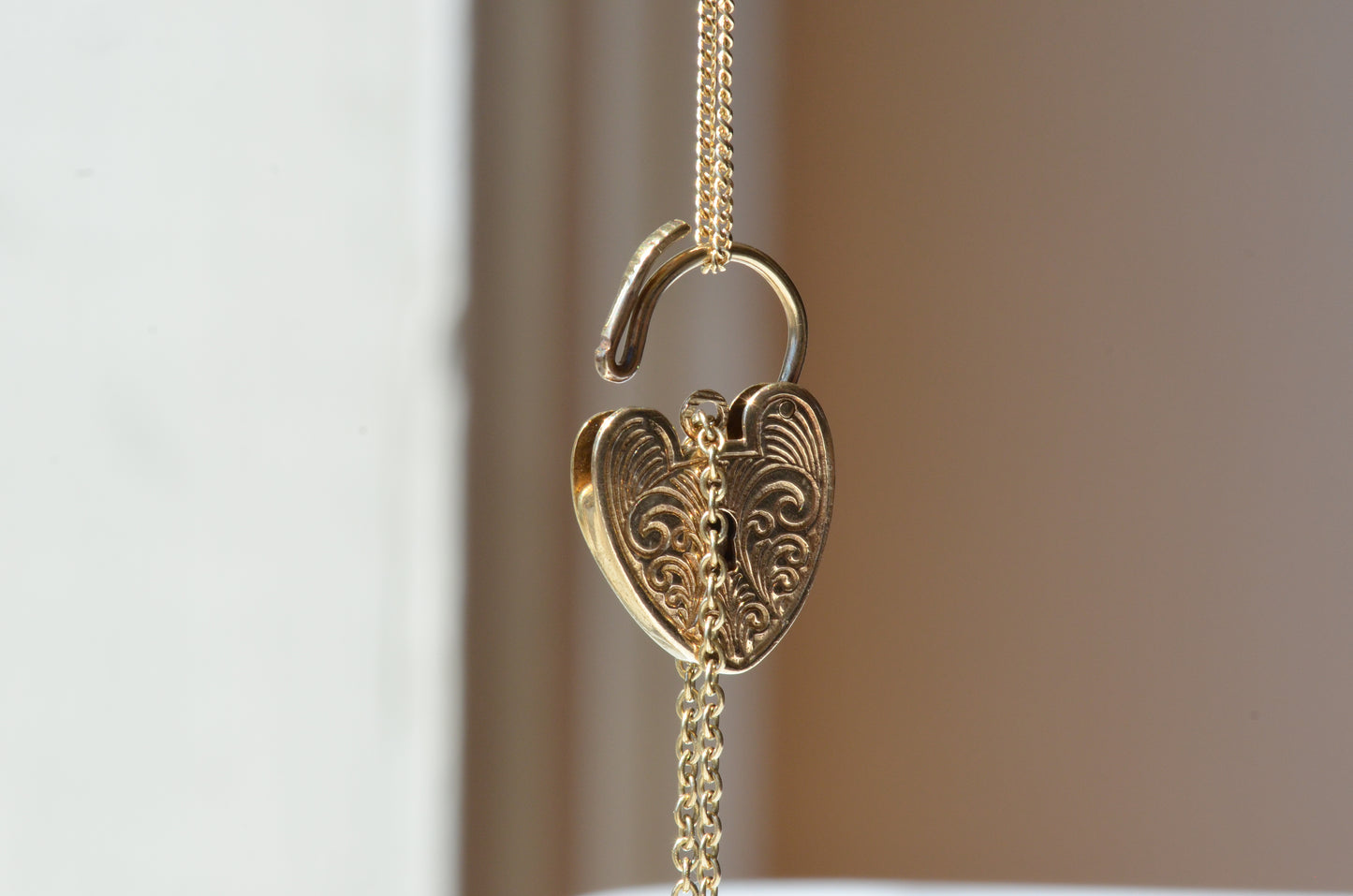 Heavy Vintage Heart Padlock