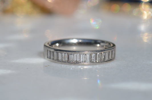 Petite Platinum Baguette Band