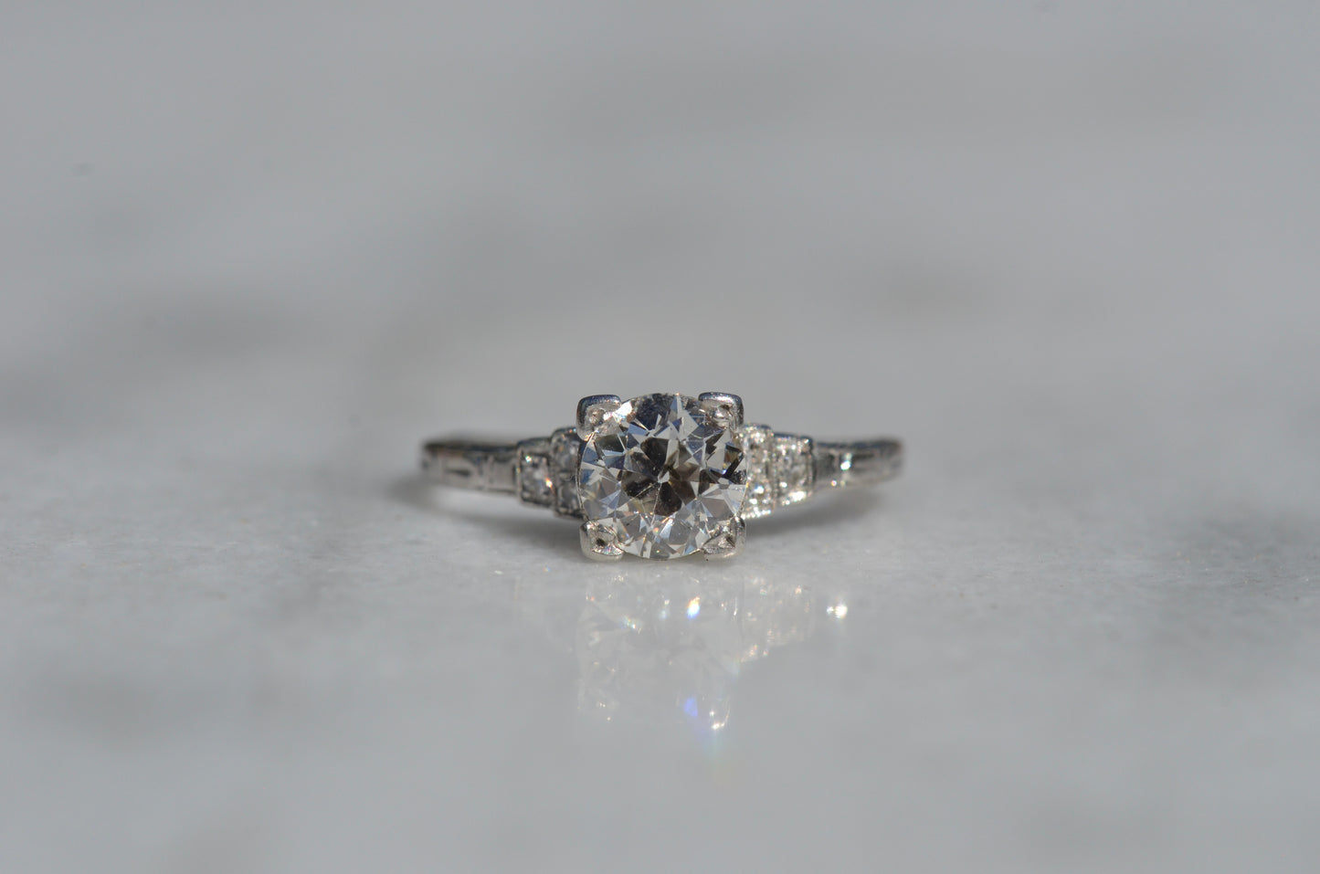Scintillating Art Deco Engagement Ring