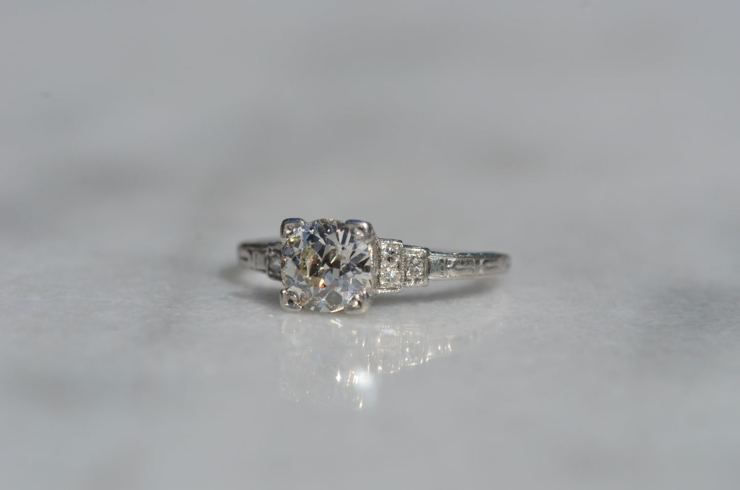 Scintillating Art Deco Engagement Ring