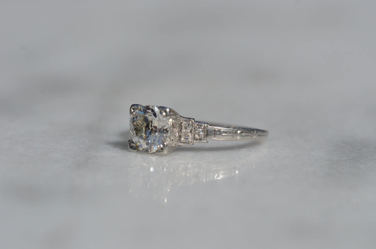 Scintillating Art Deco Engagement Ring