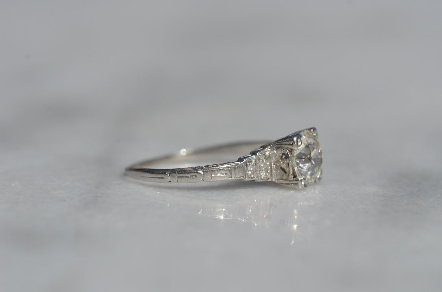 Scintillating Art Deco Engagement Ring