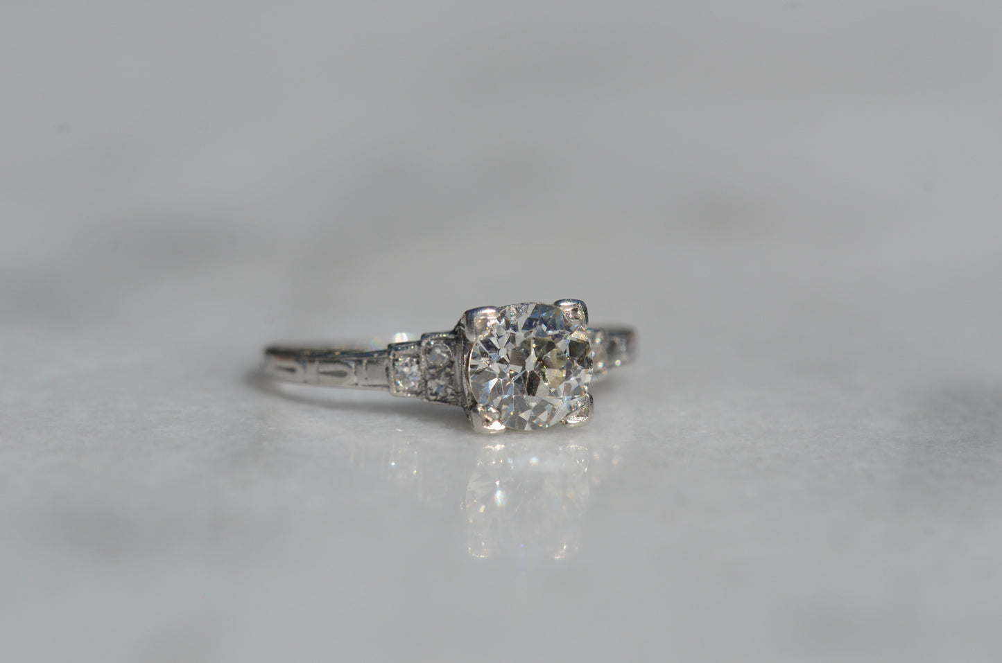 Scintillating Art Deco Engagement Ring