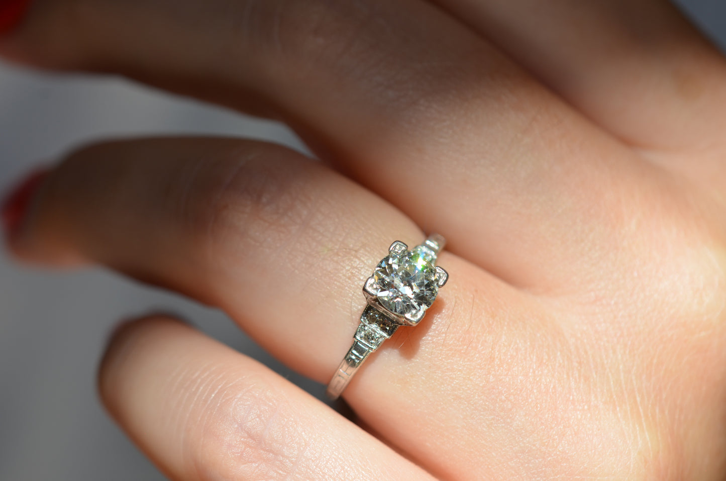 Scintillating Art Deco Engagement Ring