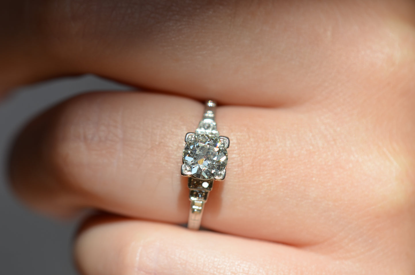 Scintillating Art Deco Engagement Ring