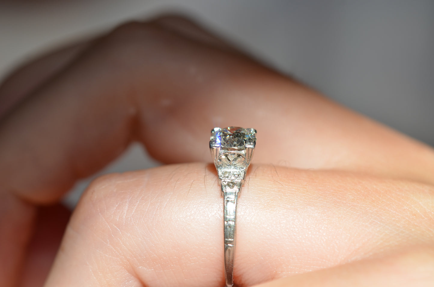 Scintillating Art Deco Engagement Ring