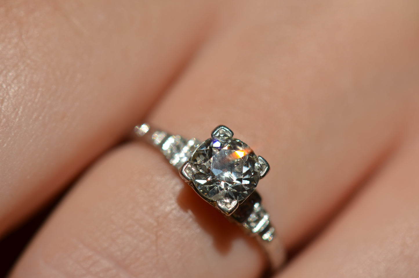 Scintillating Art Deco Engagement Ring