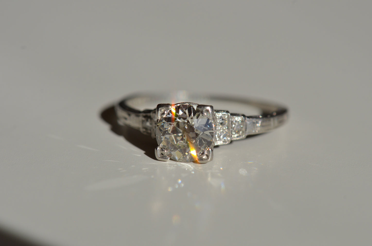 Scintillating Art Deco Engagement Ring