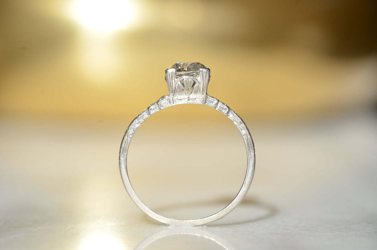 Scintillating Art Deco Engagement Ring