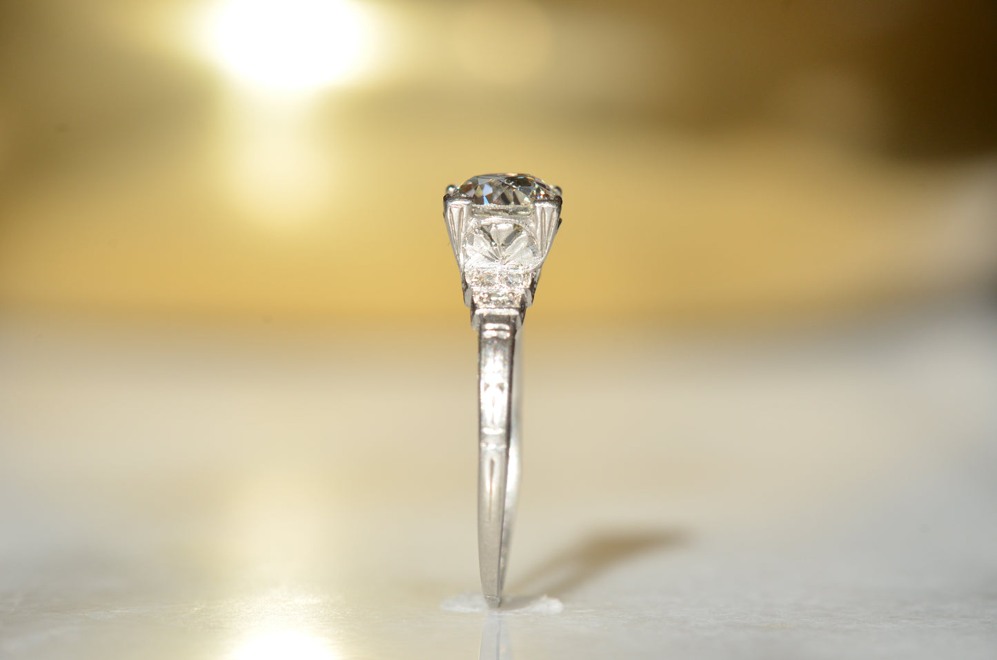 Scintillating Art Deco Engagement Ring