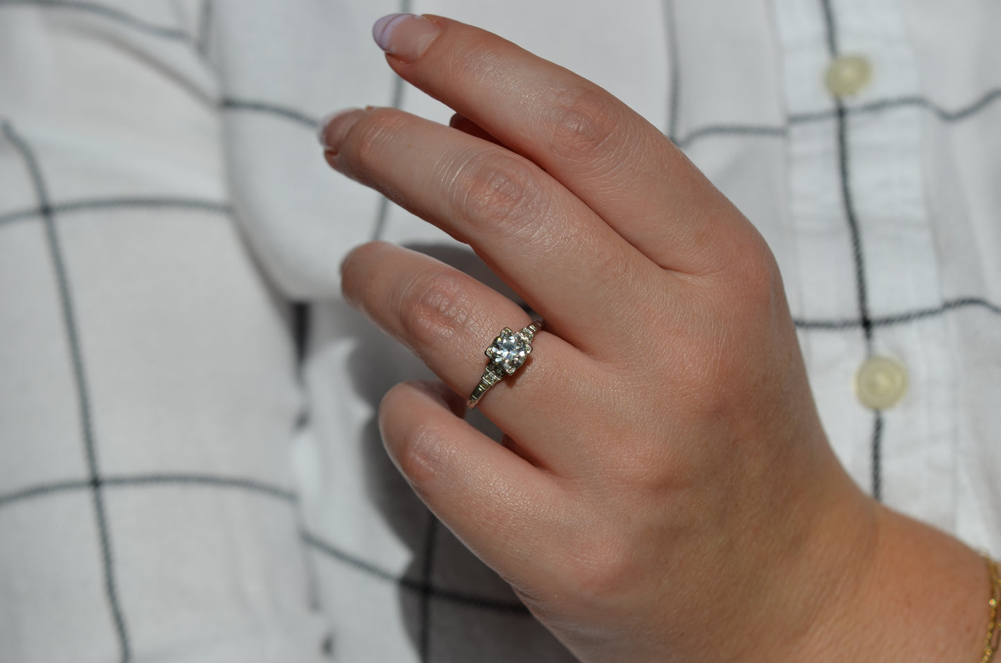 Scintillating Art Deco Engagement Ring