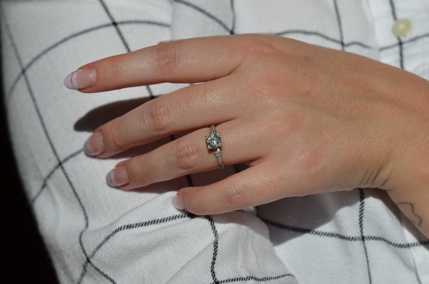 Scintillating Art Deco Engagement Ring