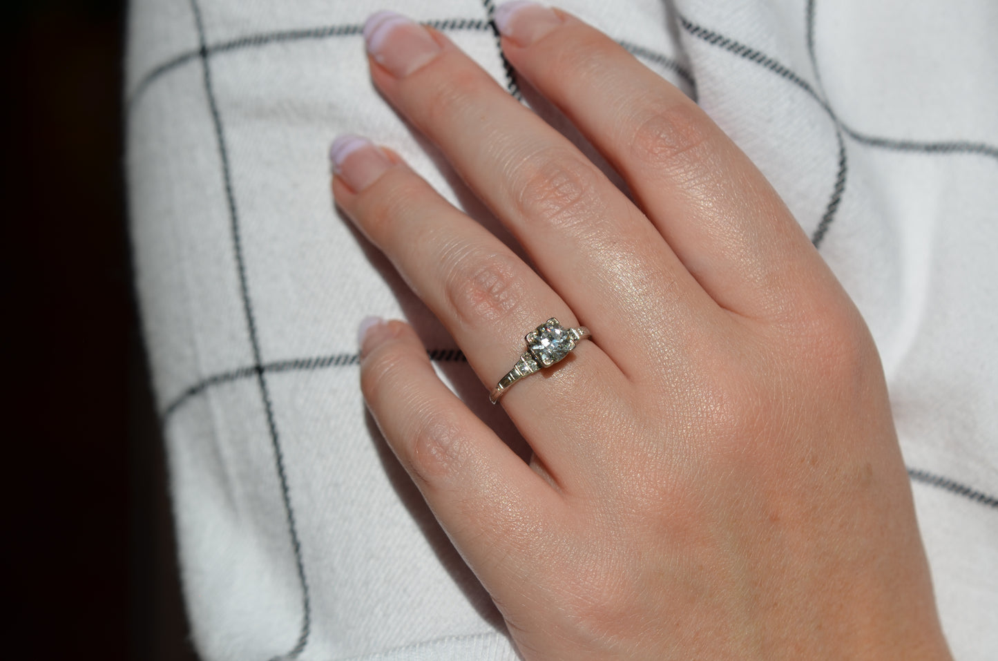 Scintillating Art Deco Engagement Ring