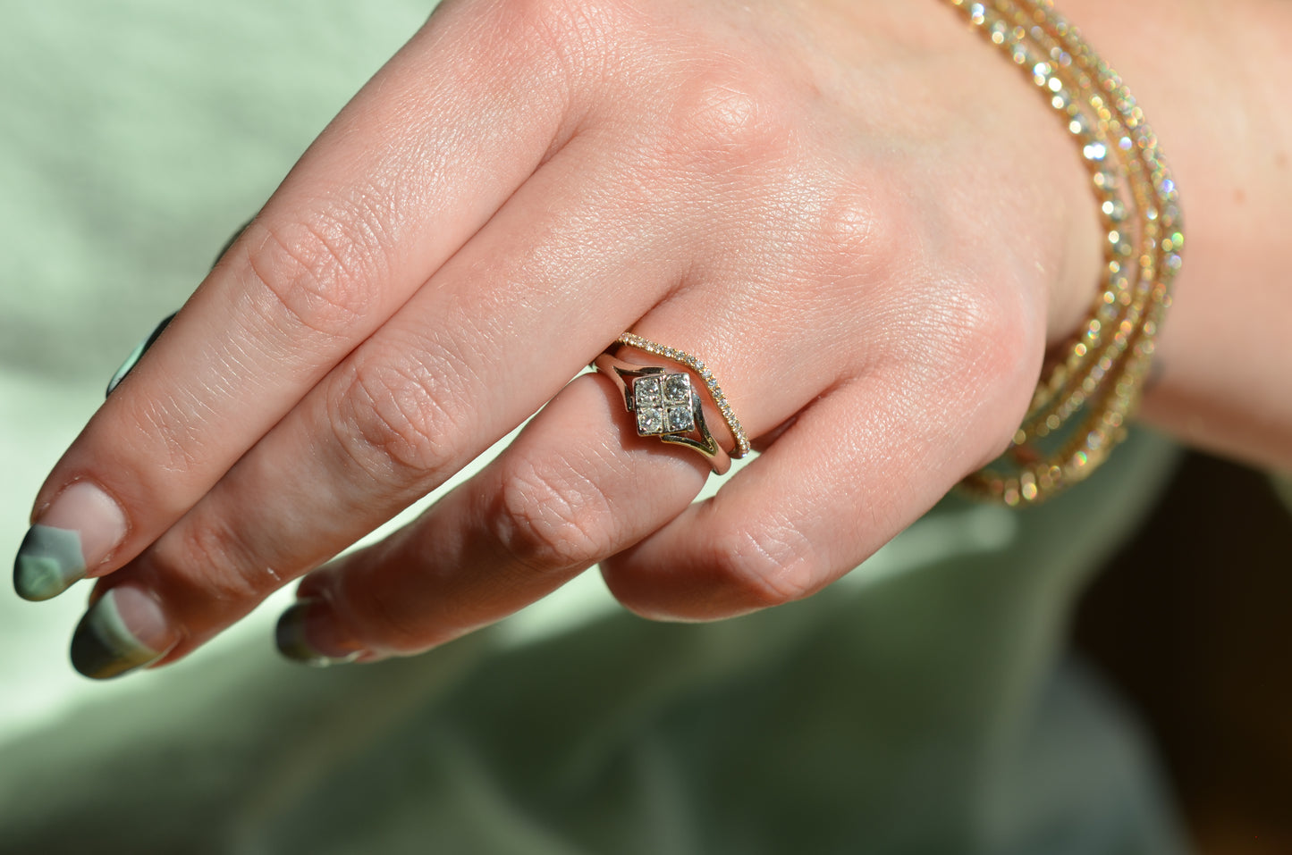 Elegant Art Deco Conversion Ring