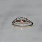 Sparkling Vintage Diamond Stepped Shoulder Ring