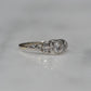 Sparkling Vintage Diamond Stepped Shoulder Ring